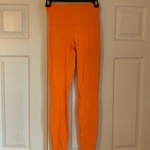 Bright Orange Align Lululemon Leggings Size 2